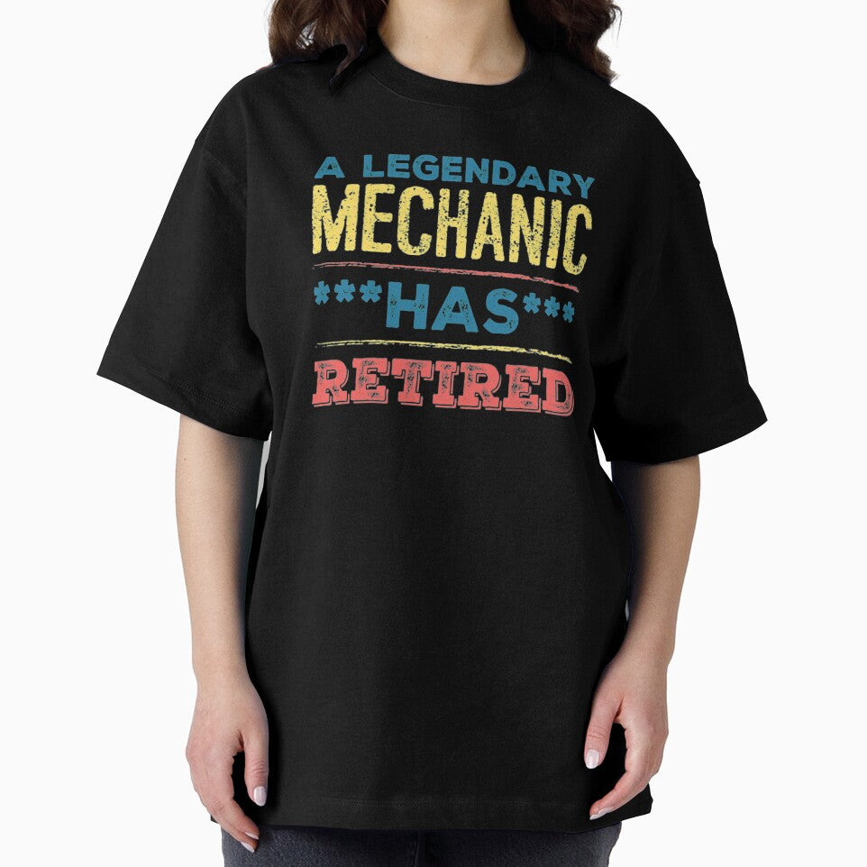 A Legendary Mechanic Has Retired Yellow Blue Red Font by HppyStrngHelthy