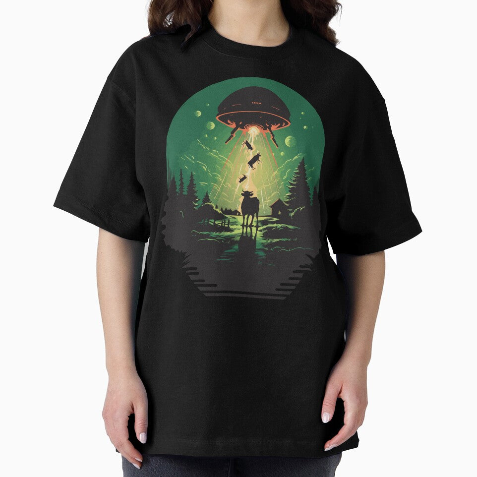 Funny UFO Aliens Cow Gifts Men Women Kids Funny Cow by KsuAnn