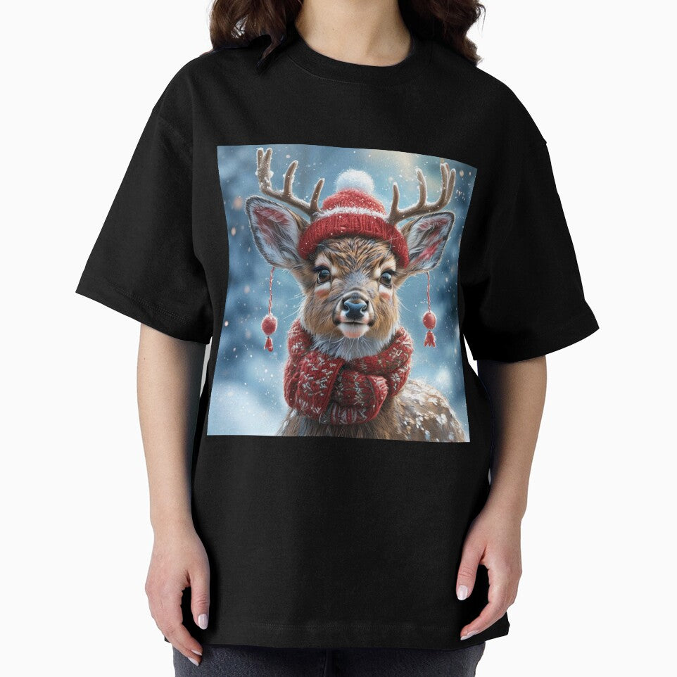 Christmas Woodland Snow Deer by CreatedbyKandJ