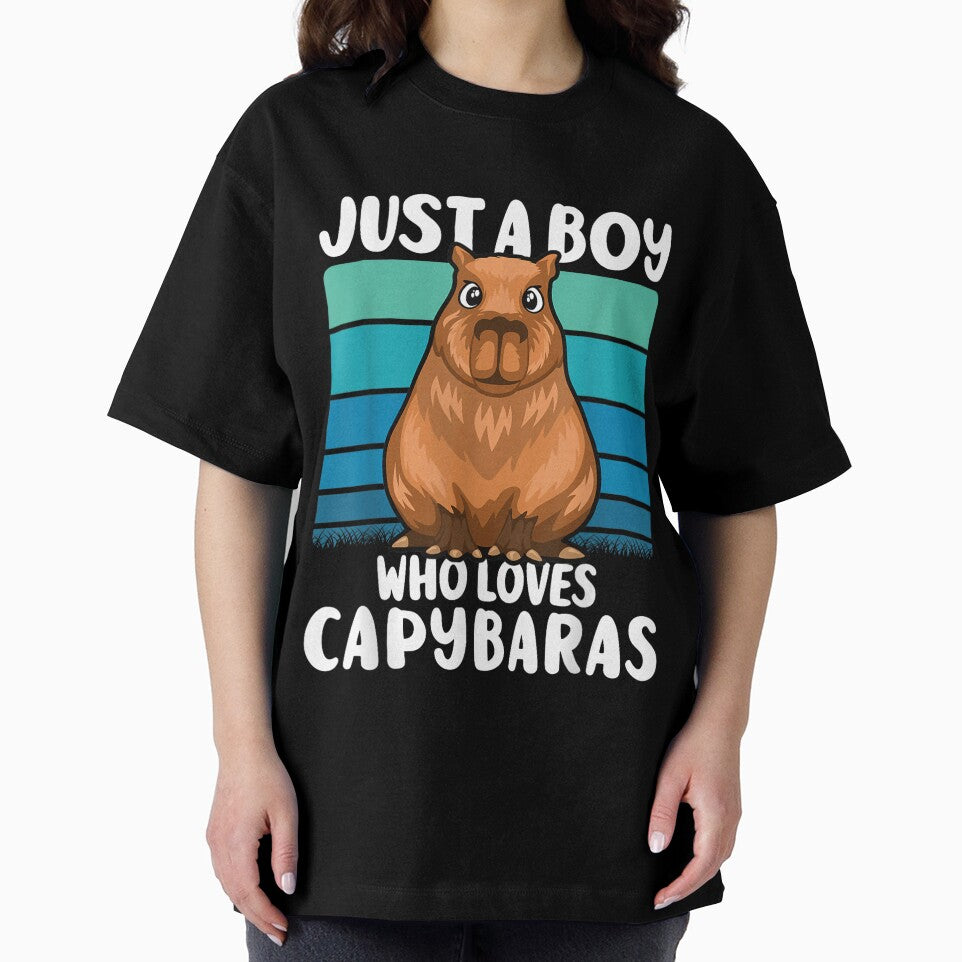 Just A Boy Who Loves Capybaras Art for Men Women Kids , Capybara Gift Lover by DZIRI NAJAT