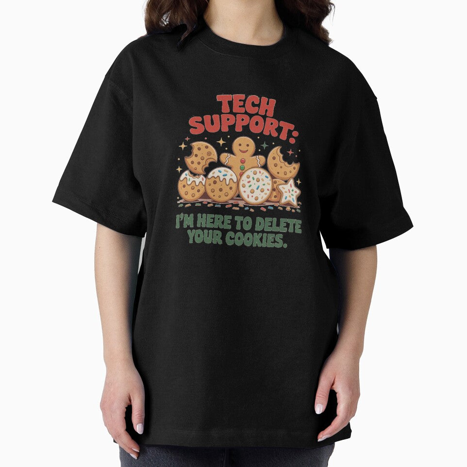 Tech Support: I'm Here to Delete Your Cookies (Funny Christmas Design) by KrissGraphShop