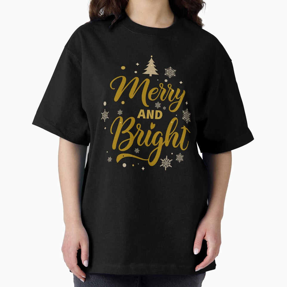 merry and bright: Christmas T-shirt and sticker by Billium Halder