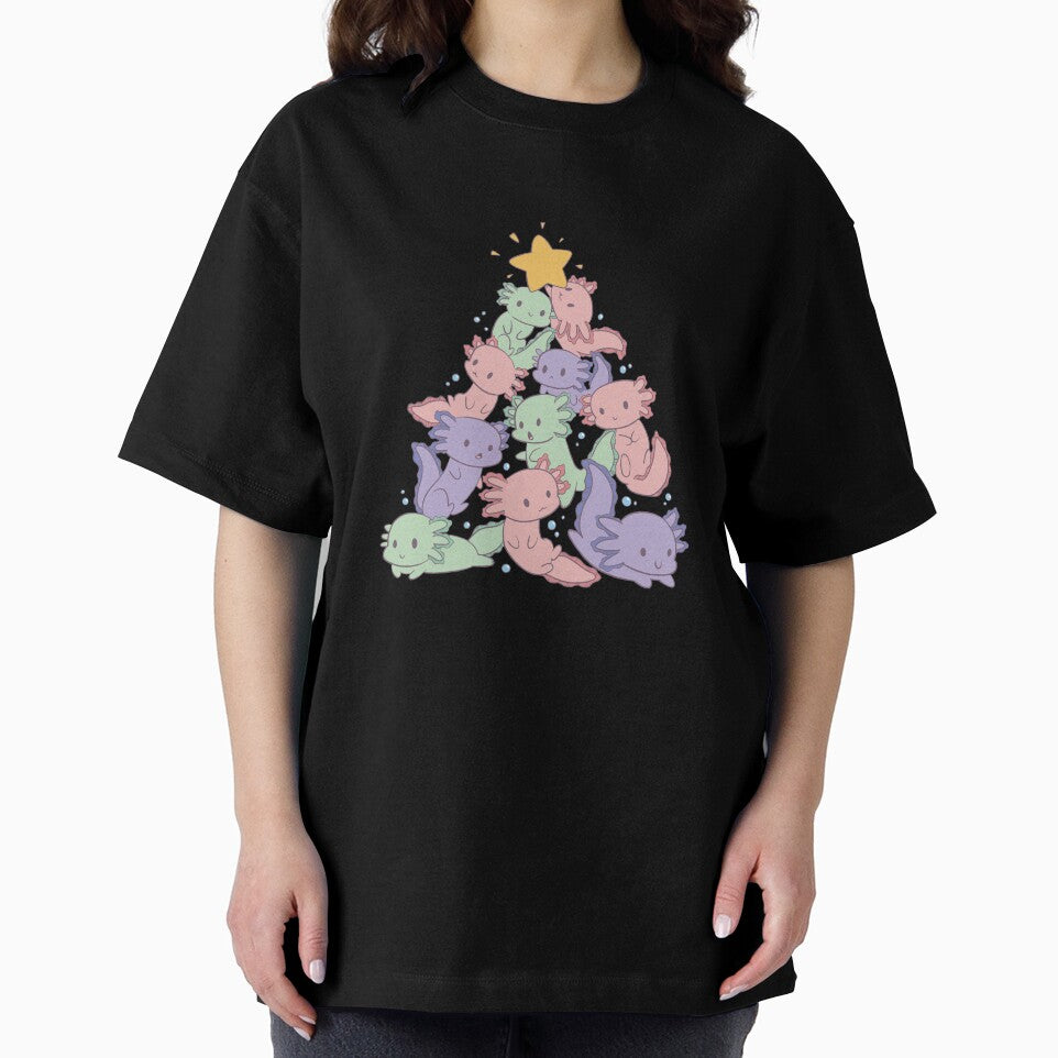 Axolotl Christmas Tree Pajama Axolotl Tree Xmas Tree design by Merchking1