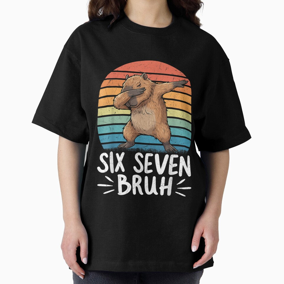 Six Seven Bruh 67 Meme Capybara Funny Capybara Art for Men Women Kids , Capybara Gift Lover by DZIRI NAJAT