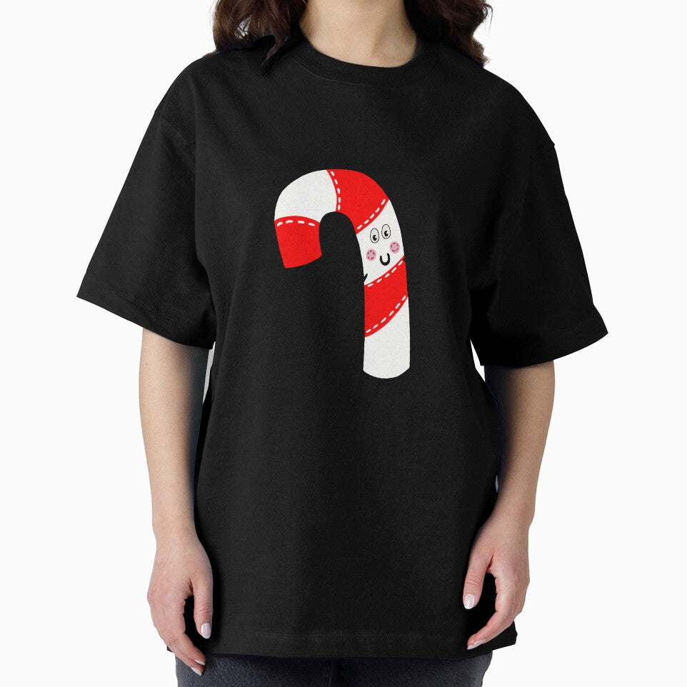 Christmas Candy Cane - Green Background by Helen McCartney Designs