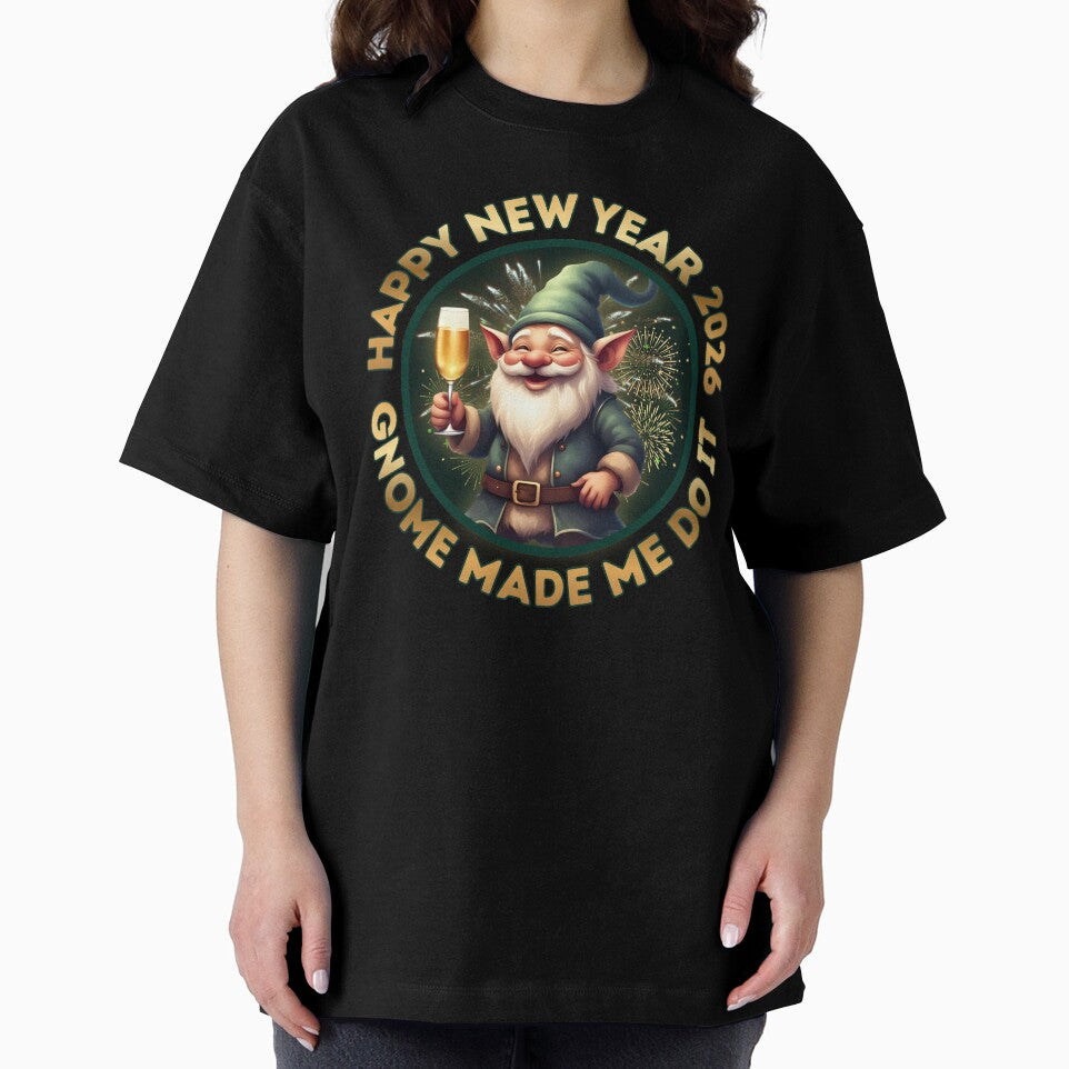 Happy New Year 2026 Green Gnome | Gnome Made Me Do It Festive Holiday Art by PROPera-design