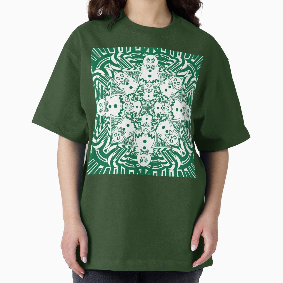 Candy cane And Gingerbread Men In Green by missmann