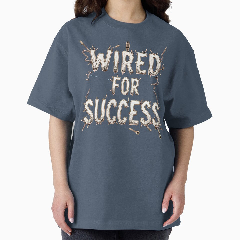 Wired for Success Electrician Shirt, Motivational Trade Gift, Electrician Apparel by Flownow