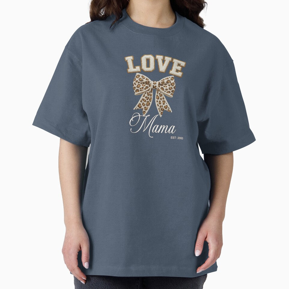 Love Mama Leopard Bow Western Mama Aesthetic Design by Raygunes