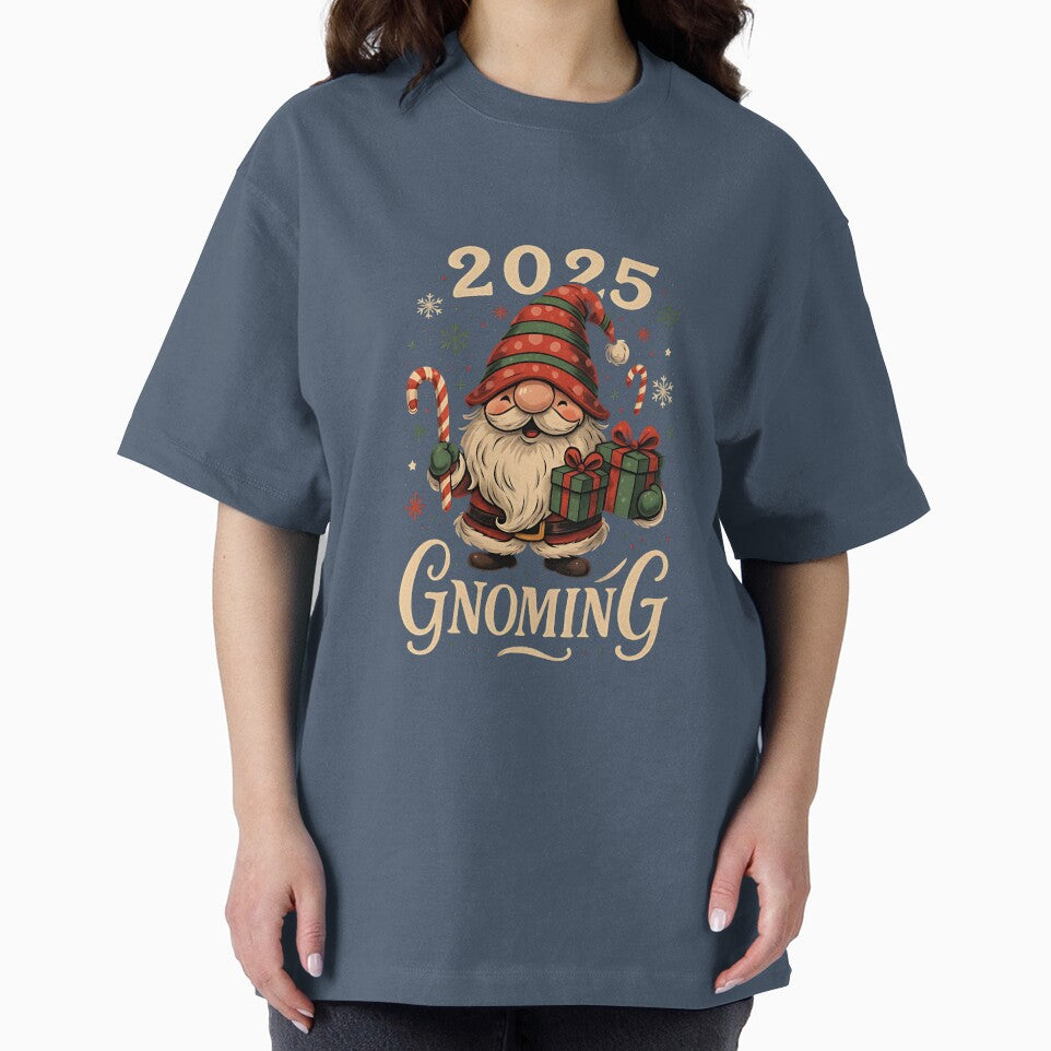 Gnoming Into Christmas 2025 – Cute Festive Gnome Holiday T-Shirt by The-Daily-Drape
