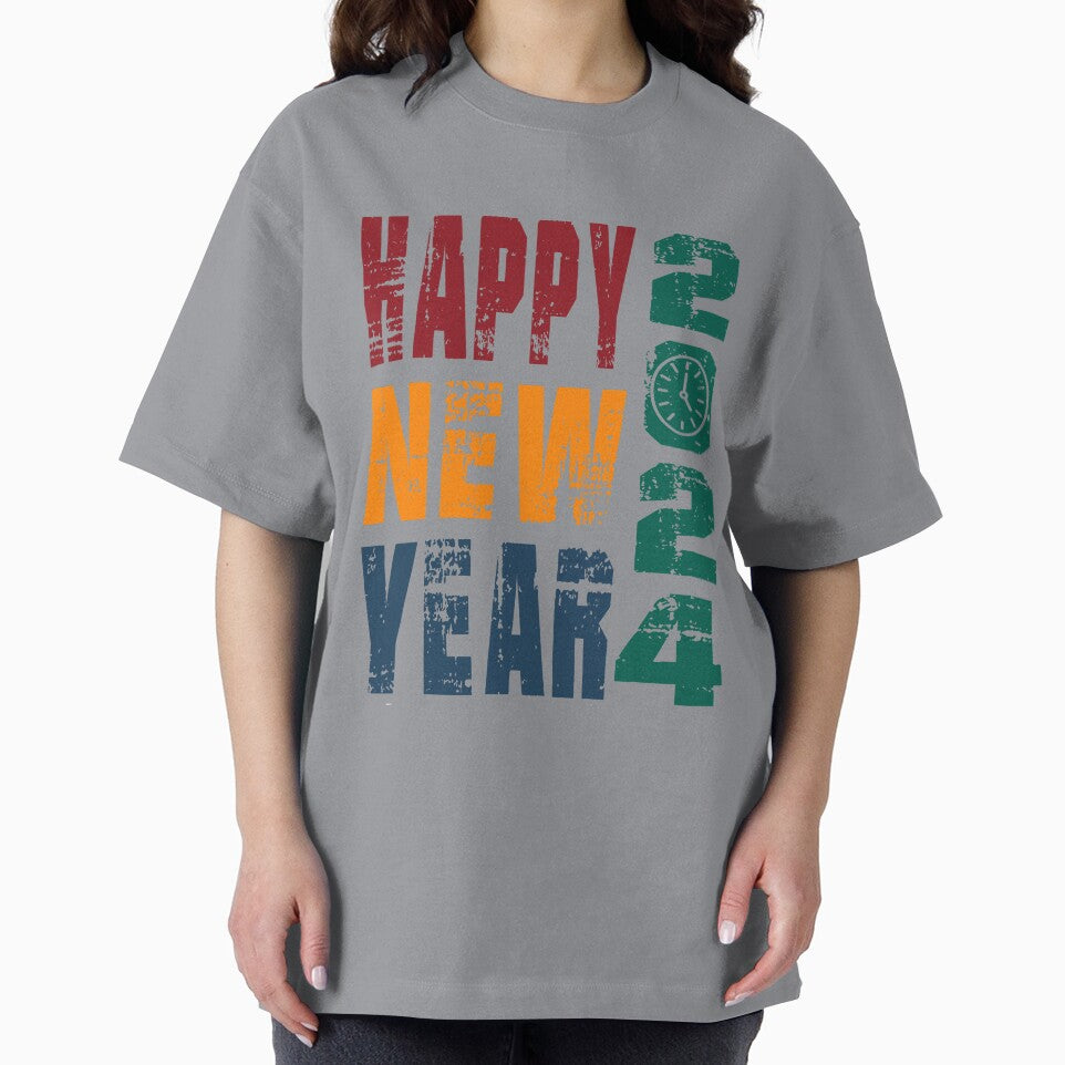 Happy New Year 2024 Distressed Color by ArtMeetsPizza