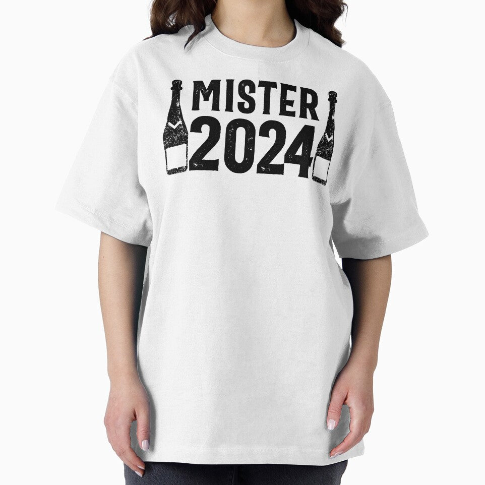 Mister 2024 - Men's New Year 2024 Celebration Party (Distressed Black Design) by Spiprinto