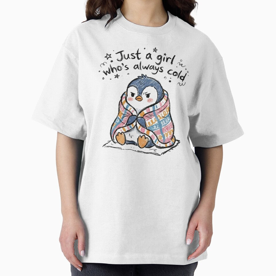 Just A Girl Whos Always Cold Cute Kawaii Penguin In Blanket by Vanilla-Girl
