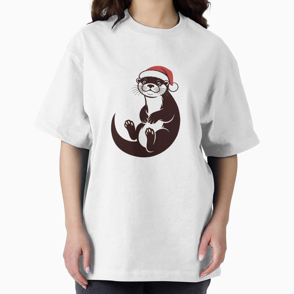 Otter with Christmas Hat by NicolasGlowArt
