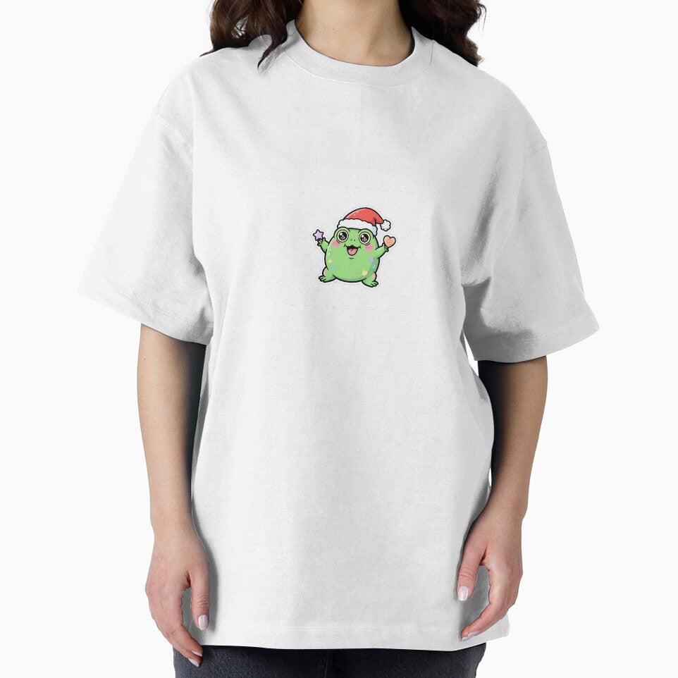 Christmas Kawaii Frog Sticker Cute Meme Frog With Santa Hat by mayatA-rt
