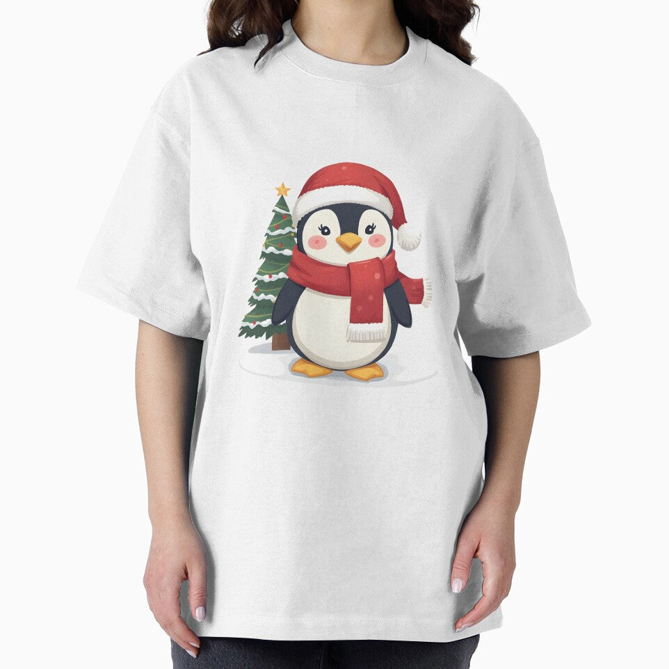 Santa Penguin – Cute Christmas Animal Art by Kavya Art