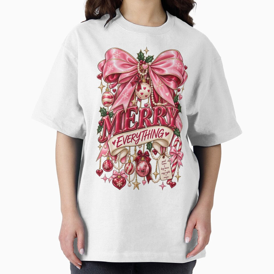 Merry Everything – Pink Coquette Christmas Bow by warlistop