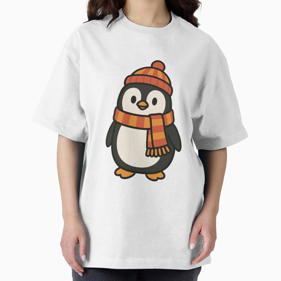 Cozy Penguin in Scarf and Beanie – Winter Animal Cartoon by Confuzz1ed