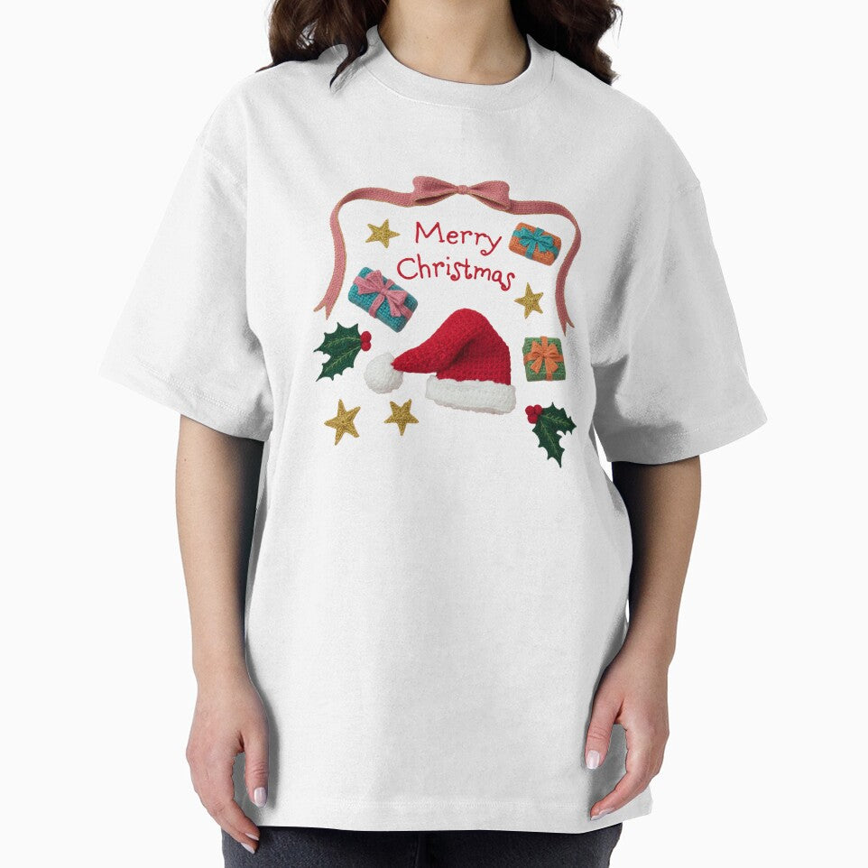 Coquette Crochet Santa Hat Merry Christmas PNG by createlovefab