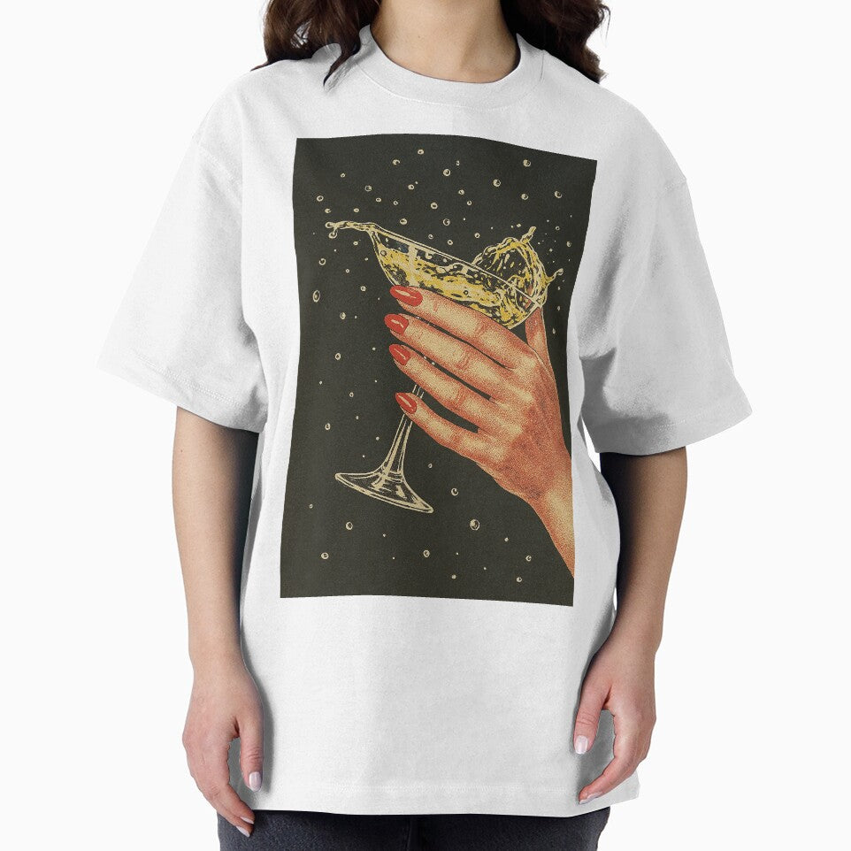 Retro Champagne Splash Glam Art Print by weirdfishes123