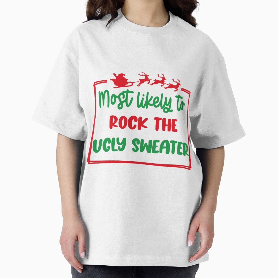 Most Likely to Rock The Ugly Sweater by SAKADesignArt