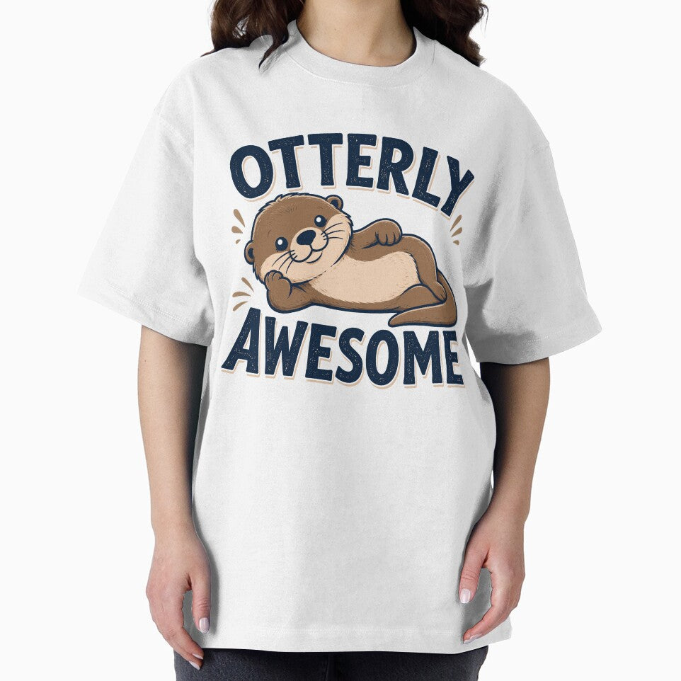 Otterly Awesome Funny Otter Pun Animal Humor by gordonbwyashop