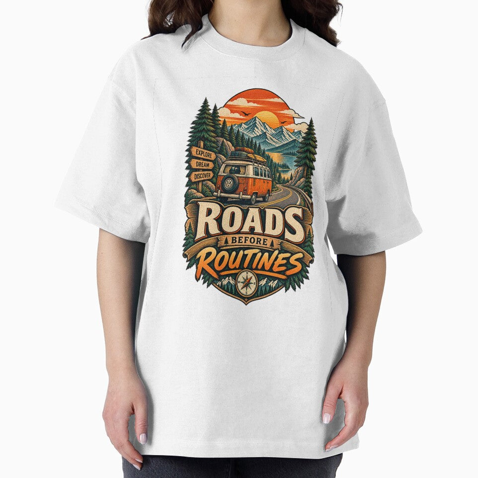 Roads Before Routines Vintage Van by CodePaws Creations