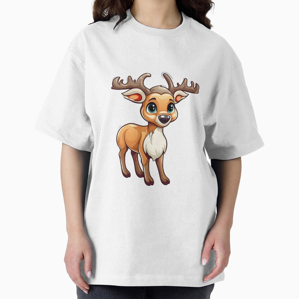 Cute Reindeer | Classic T-Shirt, Sticker by NicolasGlowArt