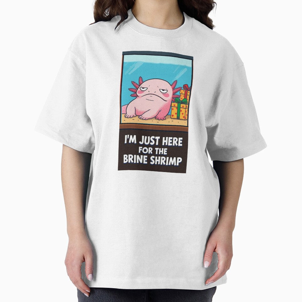 Grumpy Axolotl Holiday Tank – Cute Funny Brine Shrimp Meme by MadeByACJ