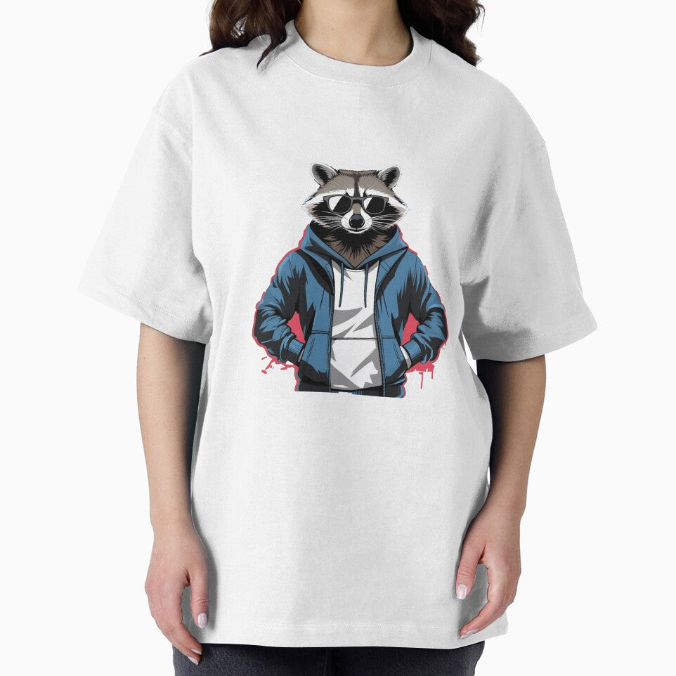 Cool Raccoon in Hoodie with Sunglasses | Streetwear Animal Art by raccoonmerch