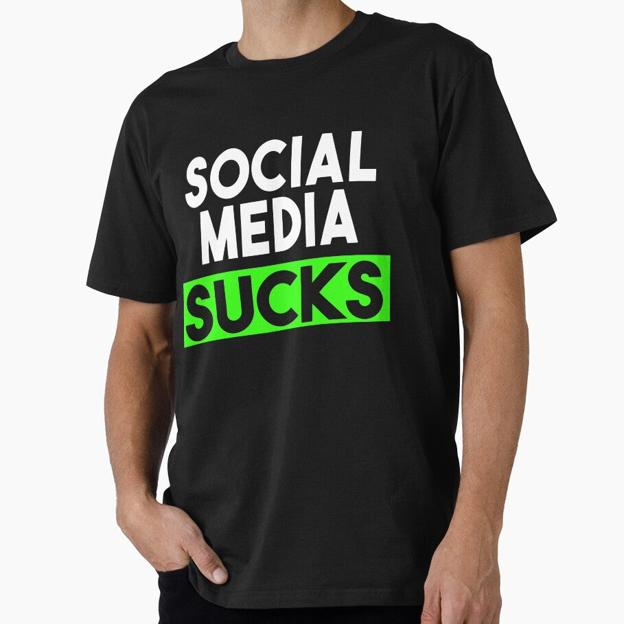 social media sucks - green social media by joy4shirt