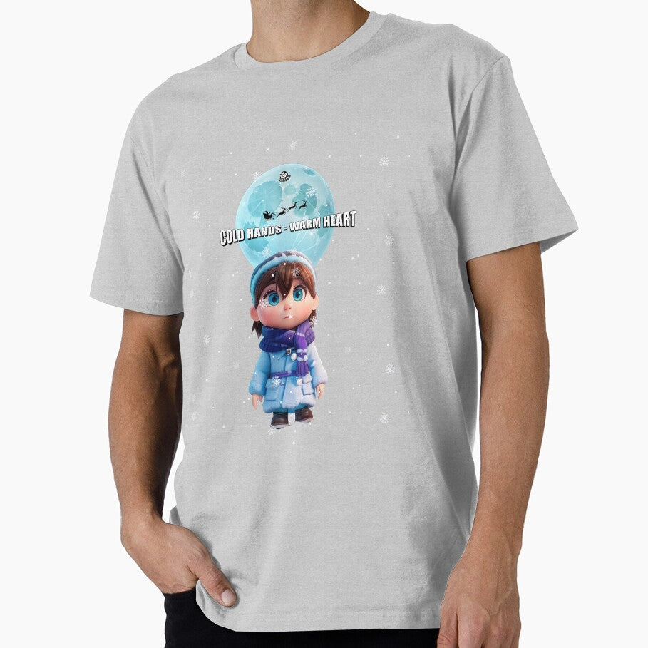 Embracing Winter Aesthetics T-Shirt: Cold Hands - Warm Hearts, and Festive Christmas Charm by PING 999 STUDIO