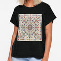 Nordic Winter Folk Snowflake and Geometric Textile Art by BrainCurves