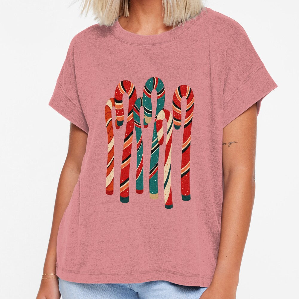 Vibrant Mid-Century Modern Christmas Candy Cane Design by taiche