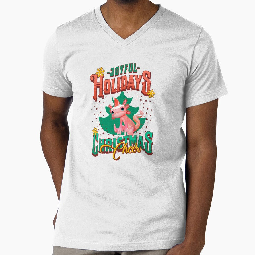 Funny Axolotl Joyful Holidays Christmas Cheers by Vac1