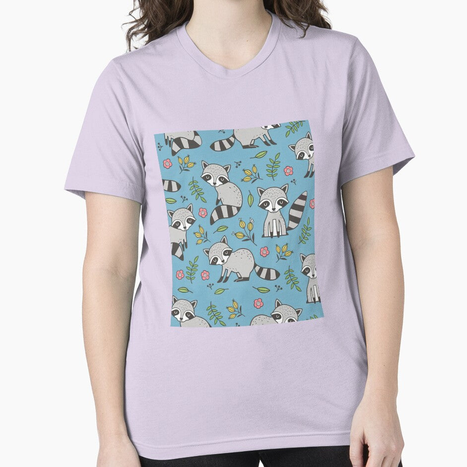 Raccoons Floral Pattern by SweetThreads79