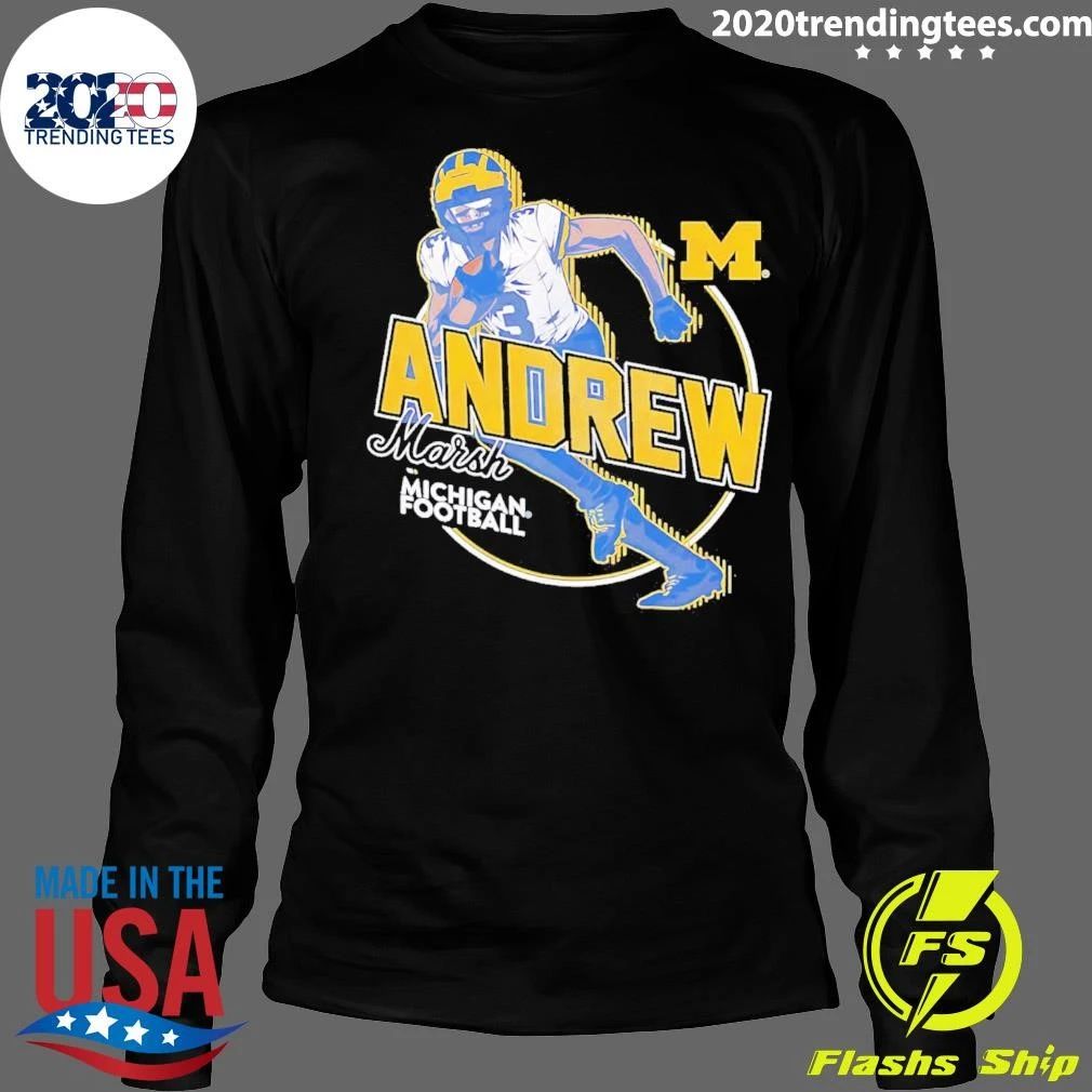 Andrew Marsh Michigan Wolverines Football Athlete Motion shirt
