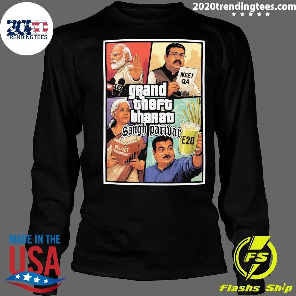 Back Grand Theft Bharat Sangh Parivar Shirt