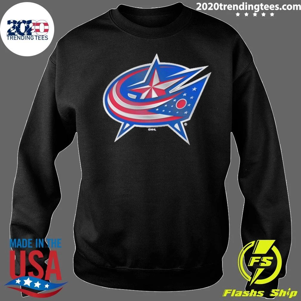 Columbus Blue Jackets Metallic Mascot Shirt