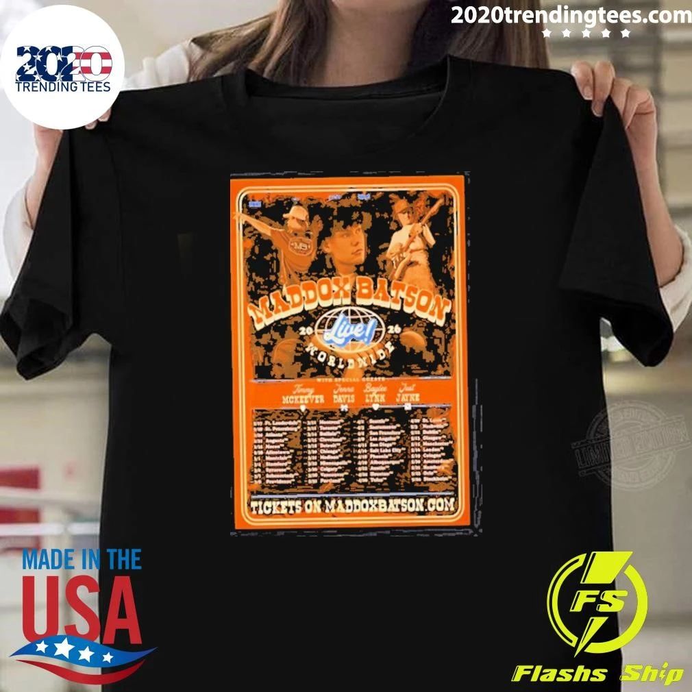 Maddox Batson Worldwide Tour 2026 shirt