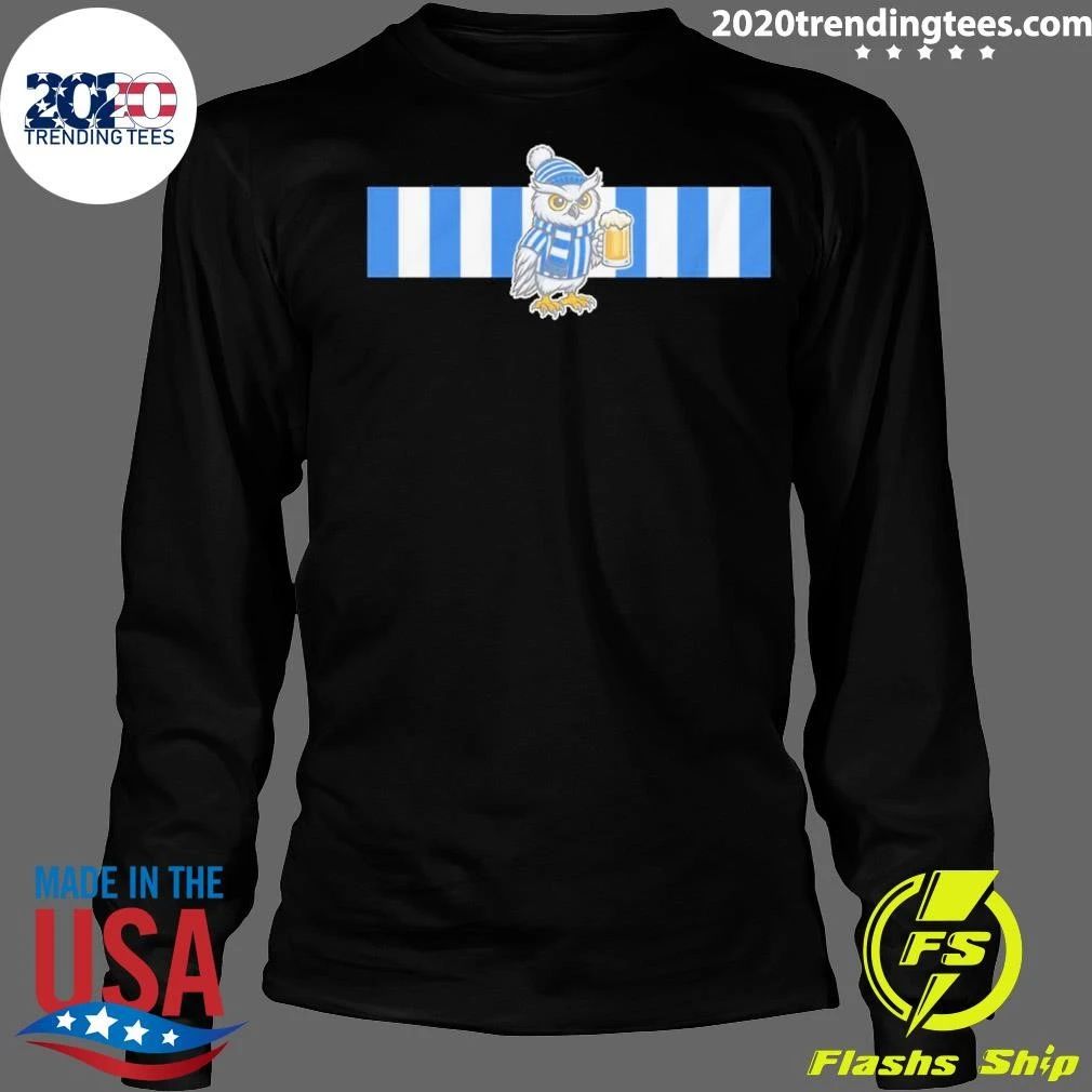 Owl Blue & White Stripes Shirt