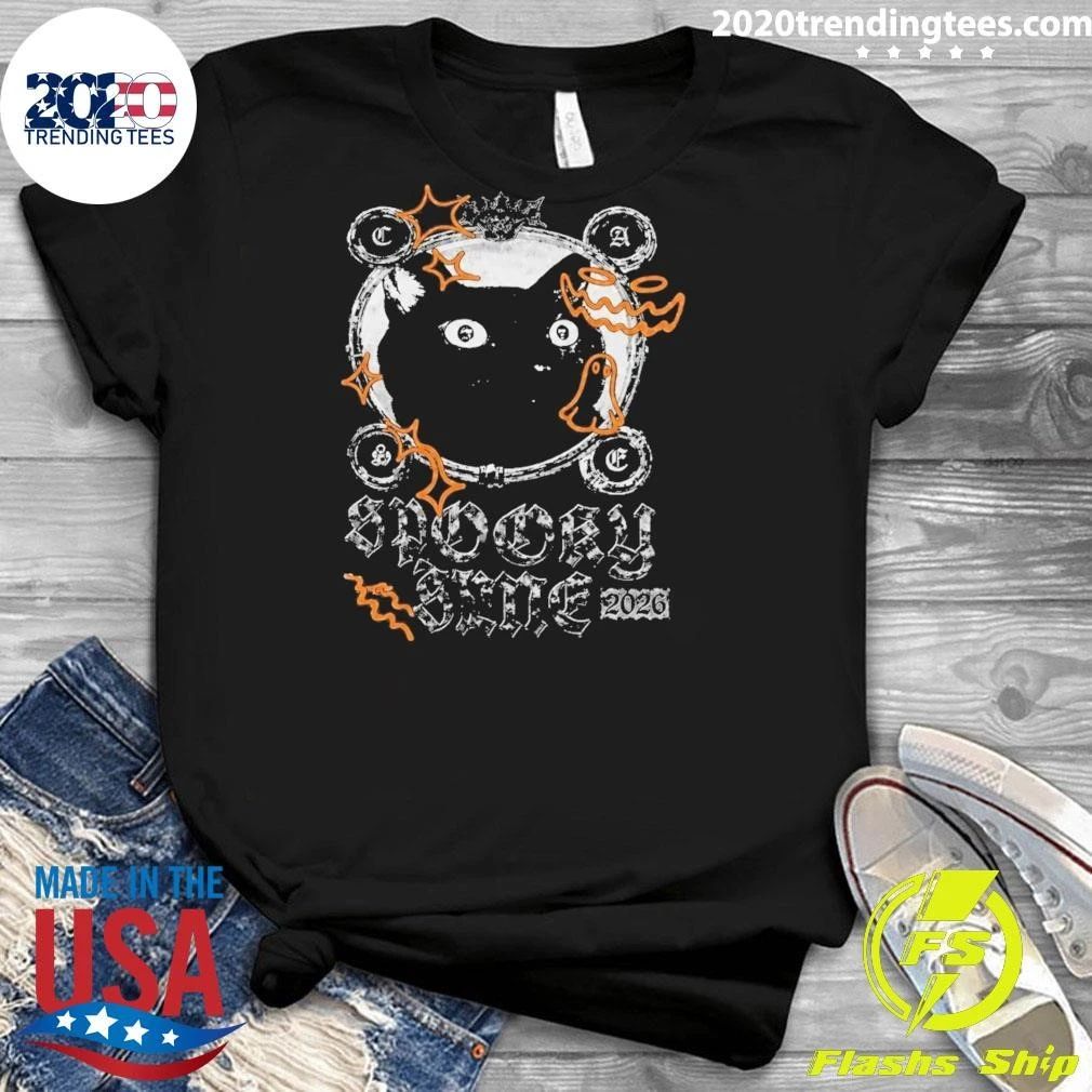 Spooky Scene Merch 2026 Black Cat Halloween Shirt