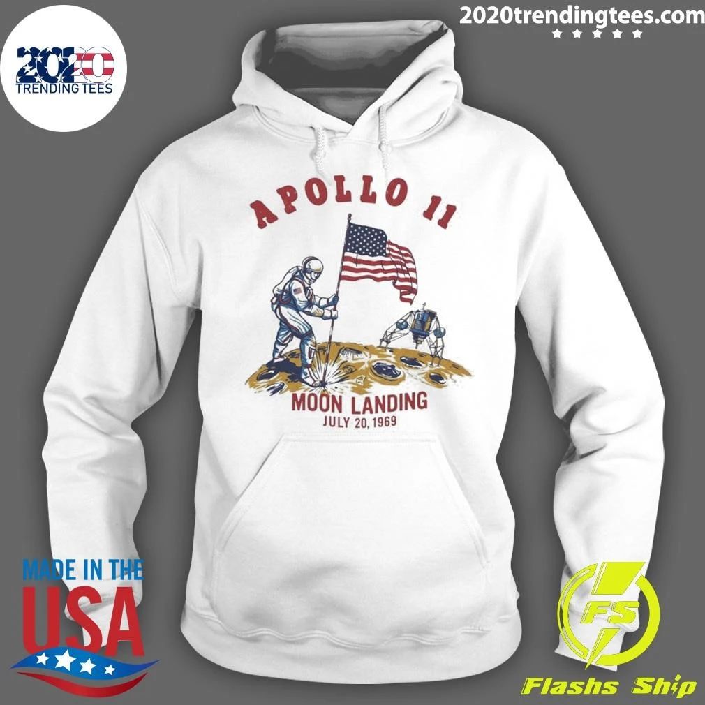 Apollo 11 Moon Landing Astronaut Flag July 20 1969 Neil Armstrong Artemis 11 Space X Nasa Shirt