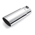 Gibson Round Single Wall Angle-Cut Tip – 3in OD/2.25in Inlet/8in Length – Stainless