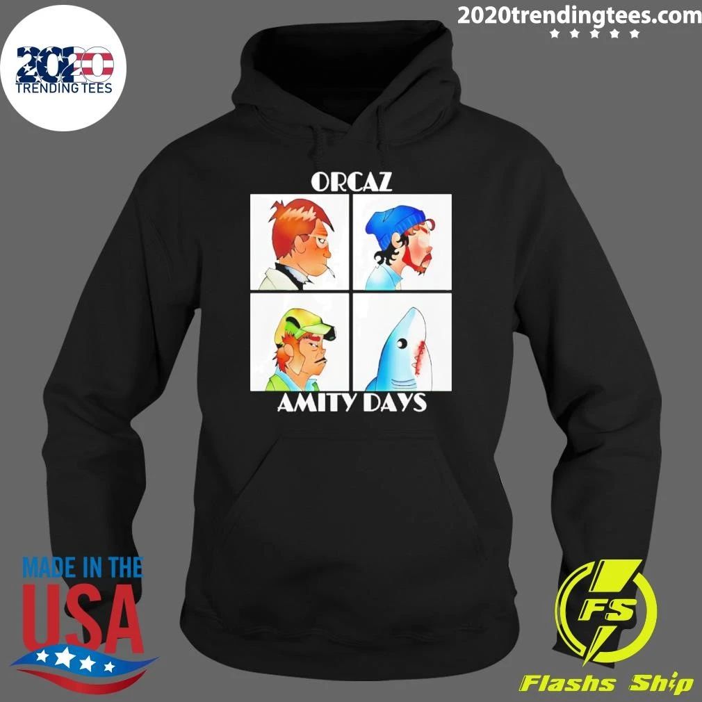 Orcaz Amity Days Demon Days And Jaws Parody Shirt