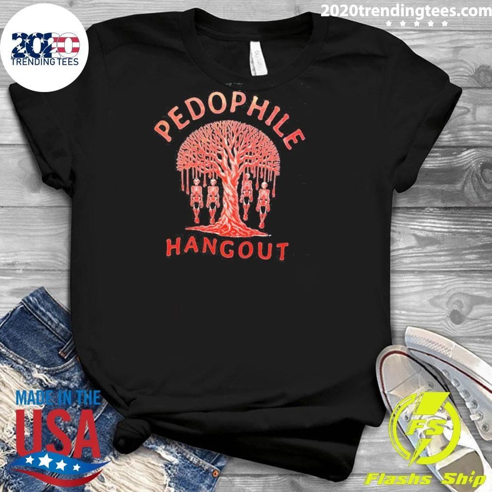 Pedophile Hangout Skeleton Tree Dark Humor Shirt