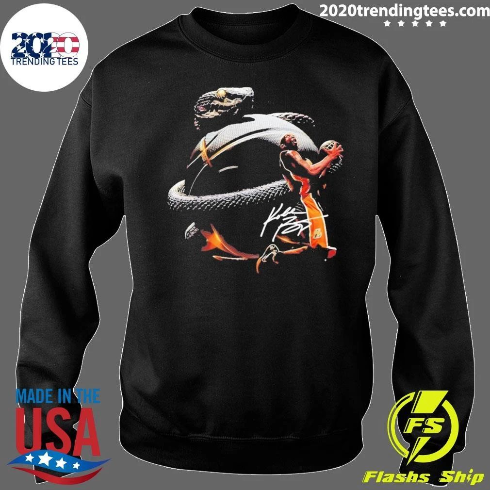 Kobe Bryant Snake Black Mamba Los Angeles Lakers Legend Tribute Halftone Nba Signature Shirt