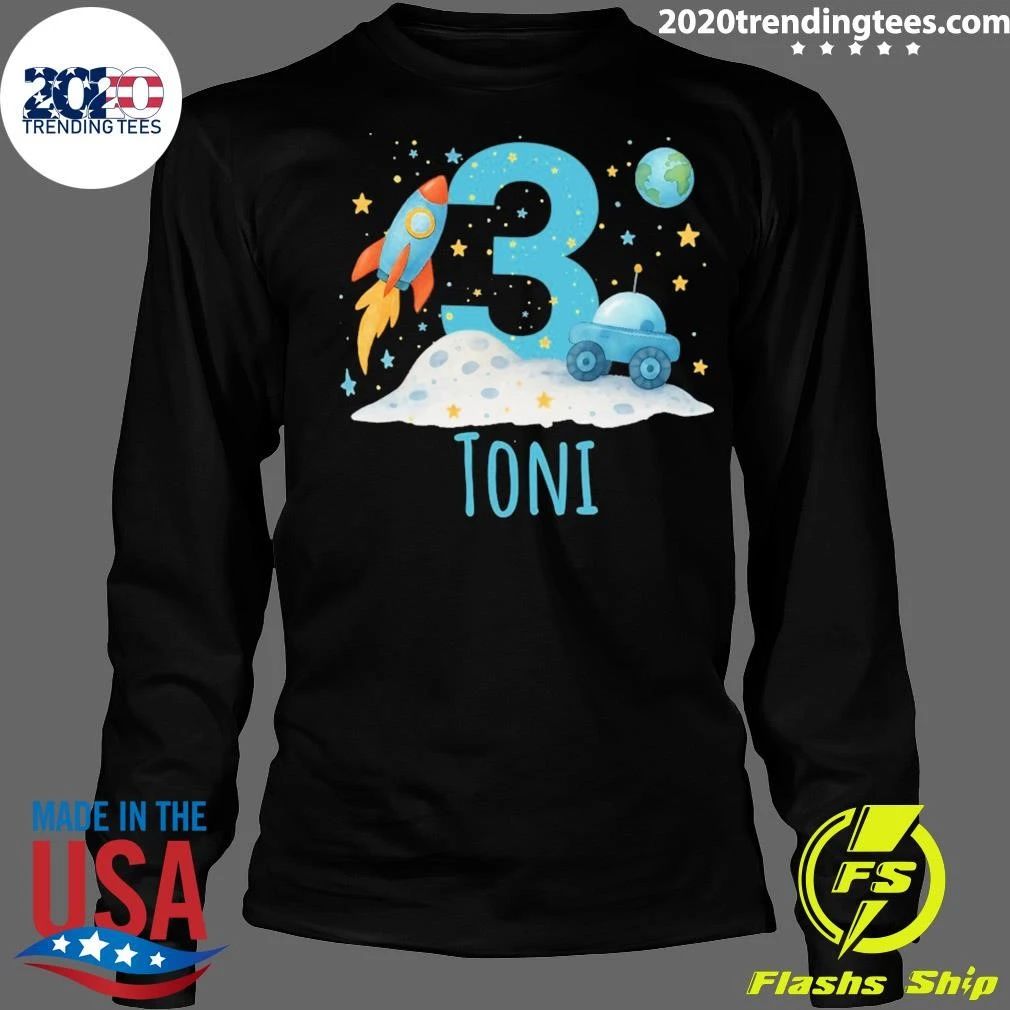 Personalized Space-themed Birthday Toni Shirt