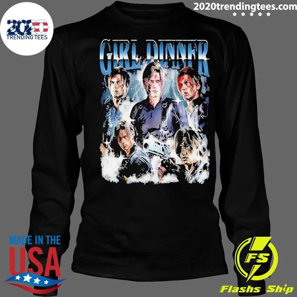 Girl Dinner Leon Kennedy Art Shirt