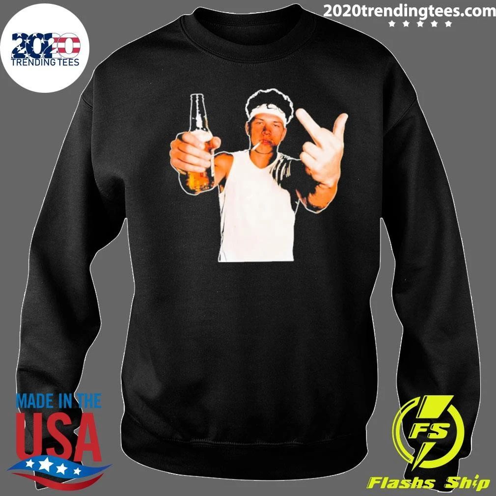 Ben Shelton Middle Finger Smoking And Beer Shirt